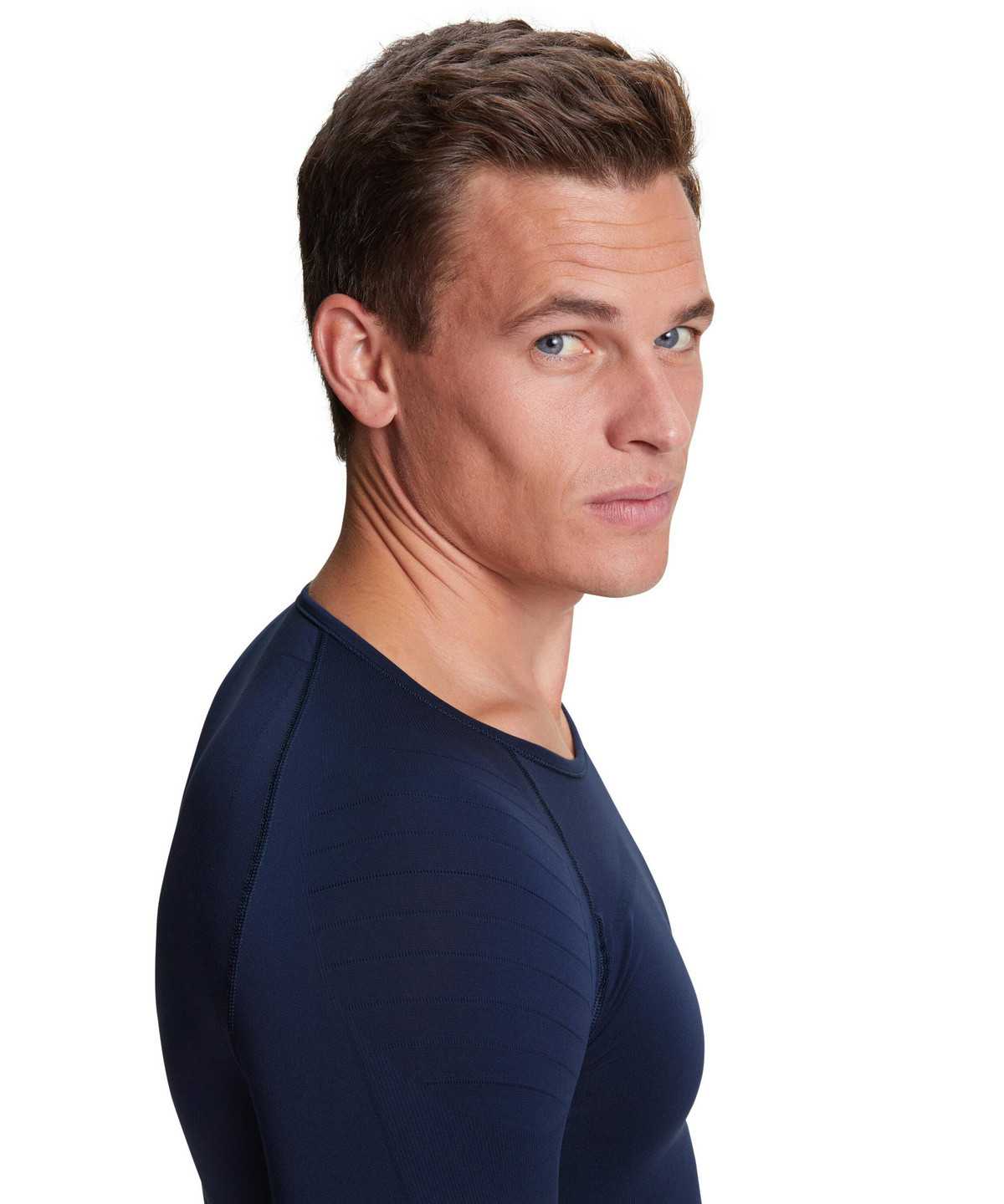 Falke Long sleeve shirt Warm Long Sleeve T-Shirts Heren Blauw | OMP-936072