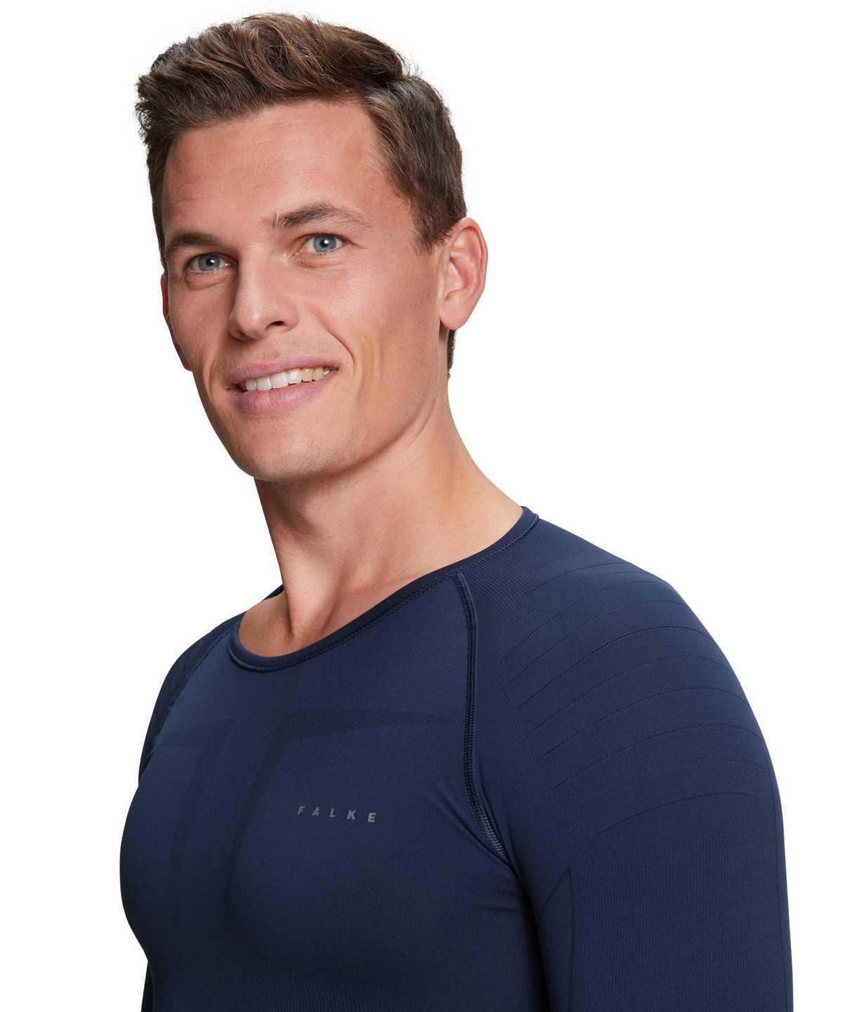 Falke Long sleeve shirt Warm Long Sleeve T-Shirts Heren Blauw | OMP-936072