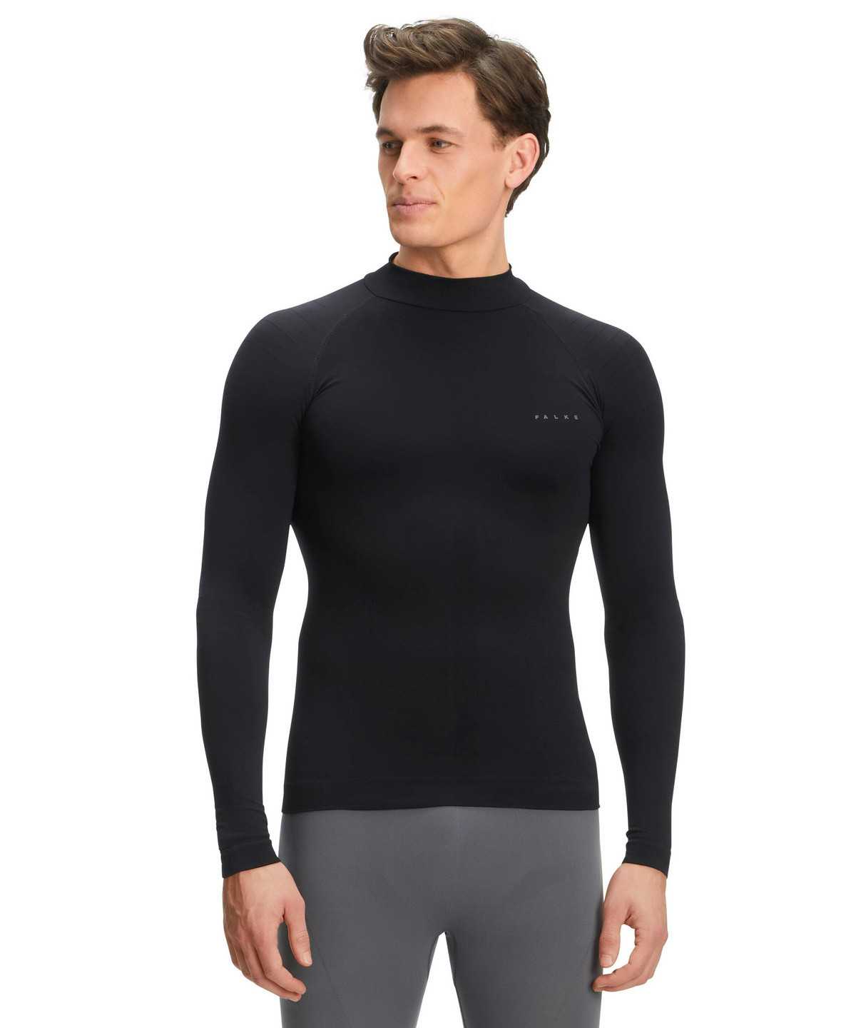 Falke Long sleeve shirt Warm Long Sleeve T-Shirts Heren Zwart | SFV-527694