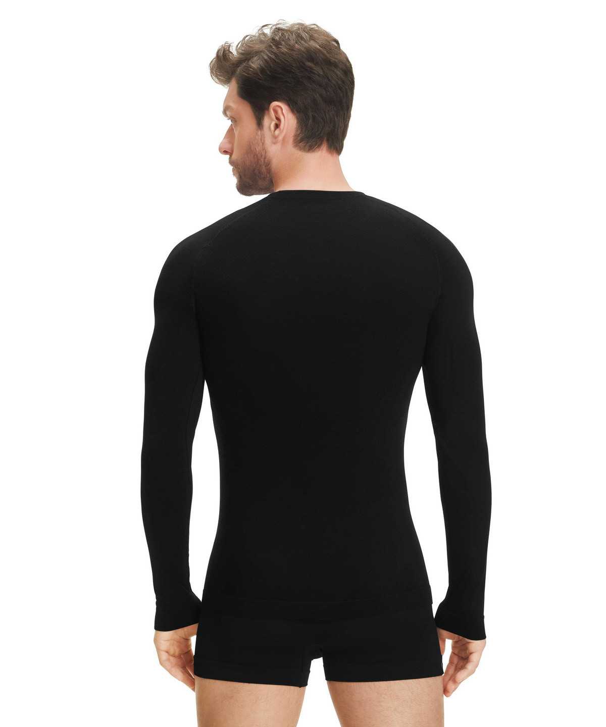 Falke Long sleeve shirt Wool-Tech Light Long Sleeve T-Shirts Heren Zwart | GEZ-614935