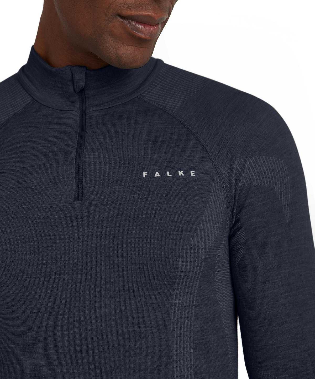 Falke Long sleeve shirt Wool-Tech Long Sleeve T-Shirts Heren Blauw | TIG-207894