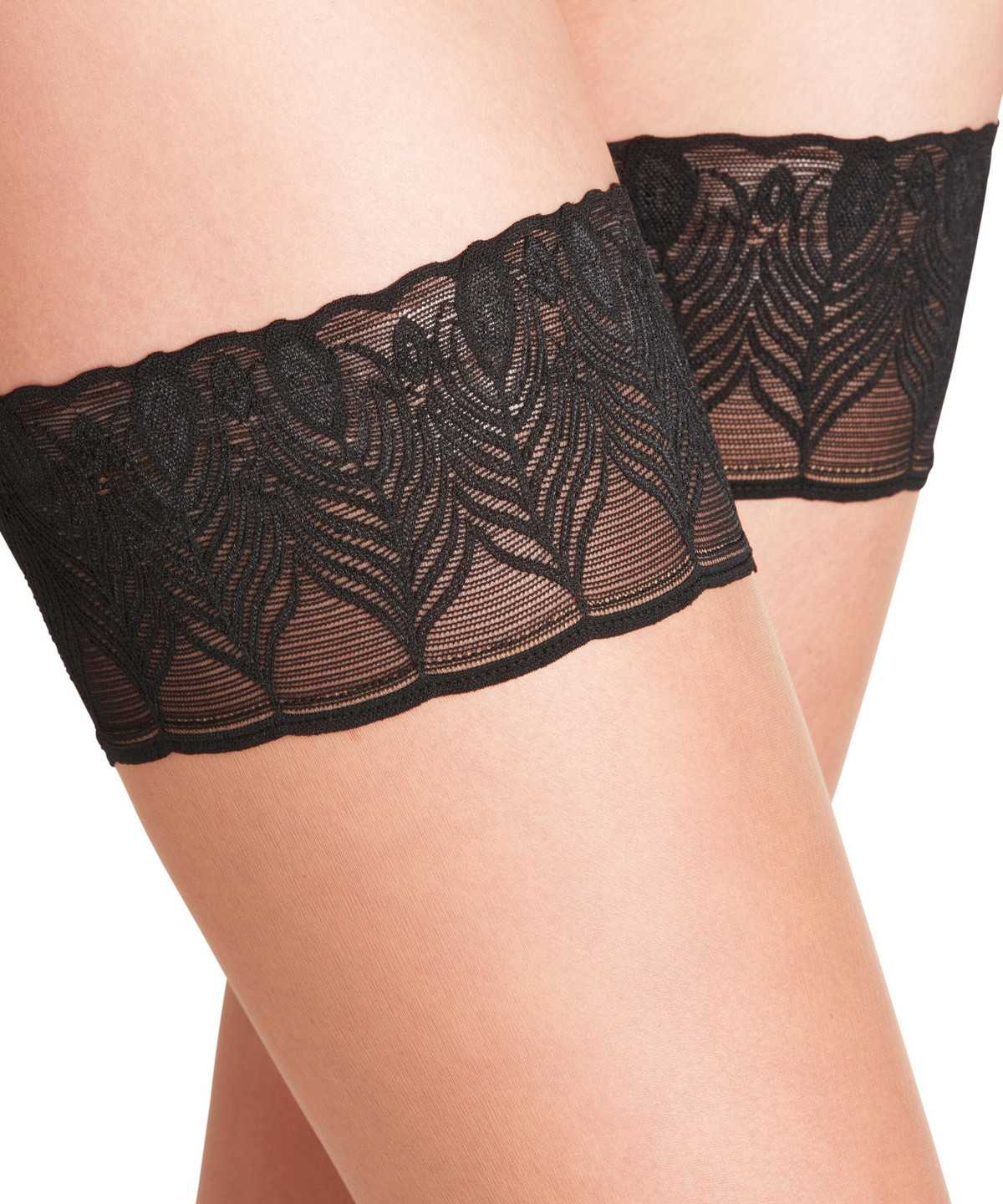 Falke Lunelle 8 DEN Stay-ups Thigh Highs Dames Bruin | FPR-431857