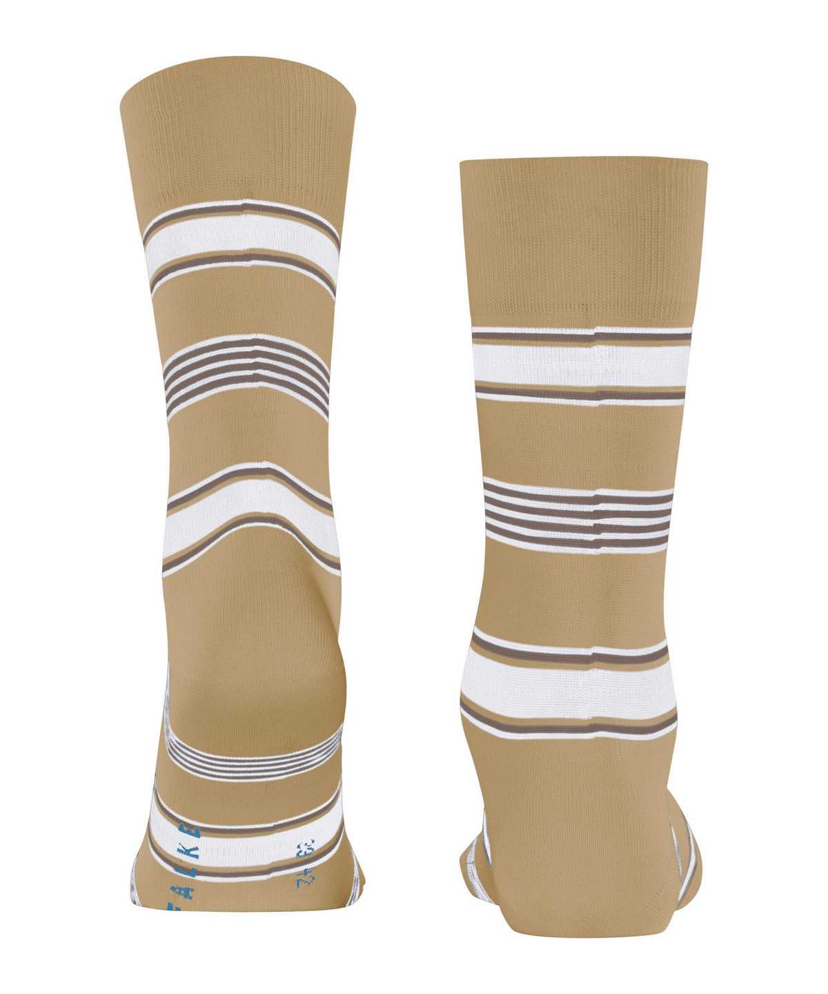 Falke Marina Stripe Socks Sokken Heren Beige | SKF-603281