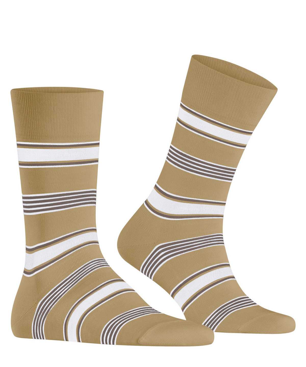 Falke Marina Stripe Socks Sokken Heren Beige | SKF-603281