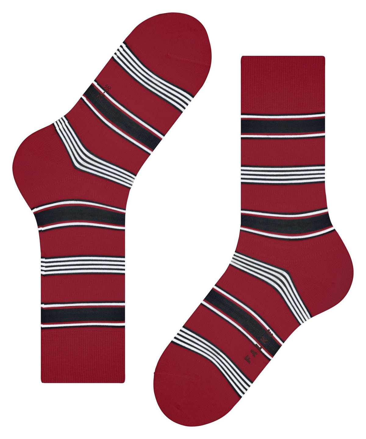 Falke Marina Stripe Socks Sokken Heren Rood | VTF-896152