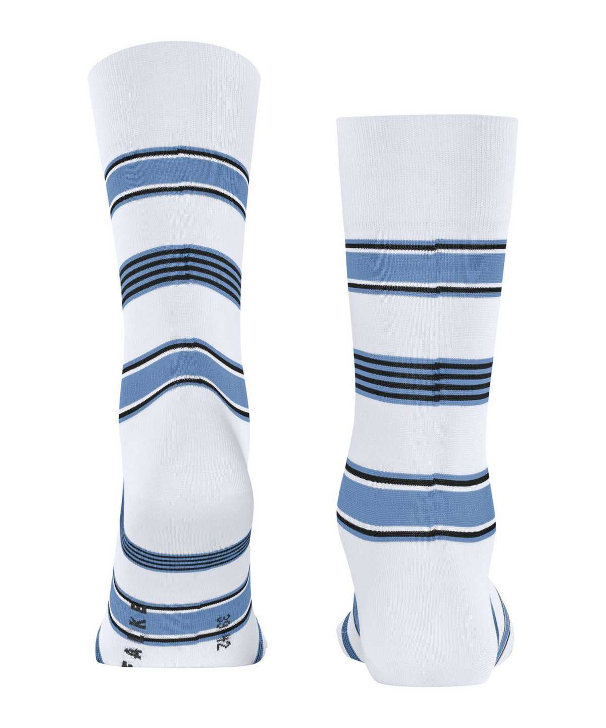 Falke Marina Stripe Socks Sokken Heren Wit | MUI-029418