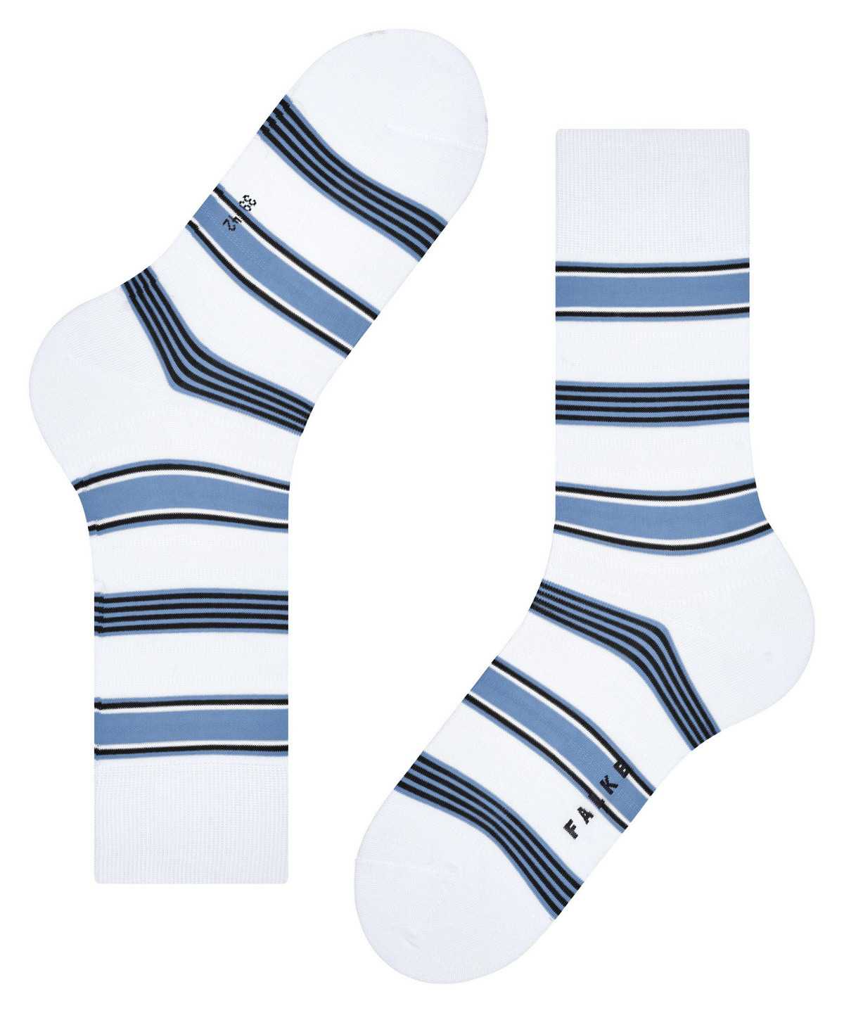 Falke Marina Stripe Socks Sokken Heren Wit | MUI-029418