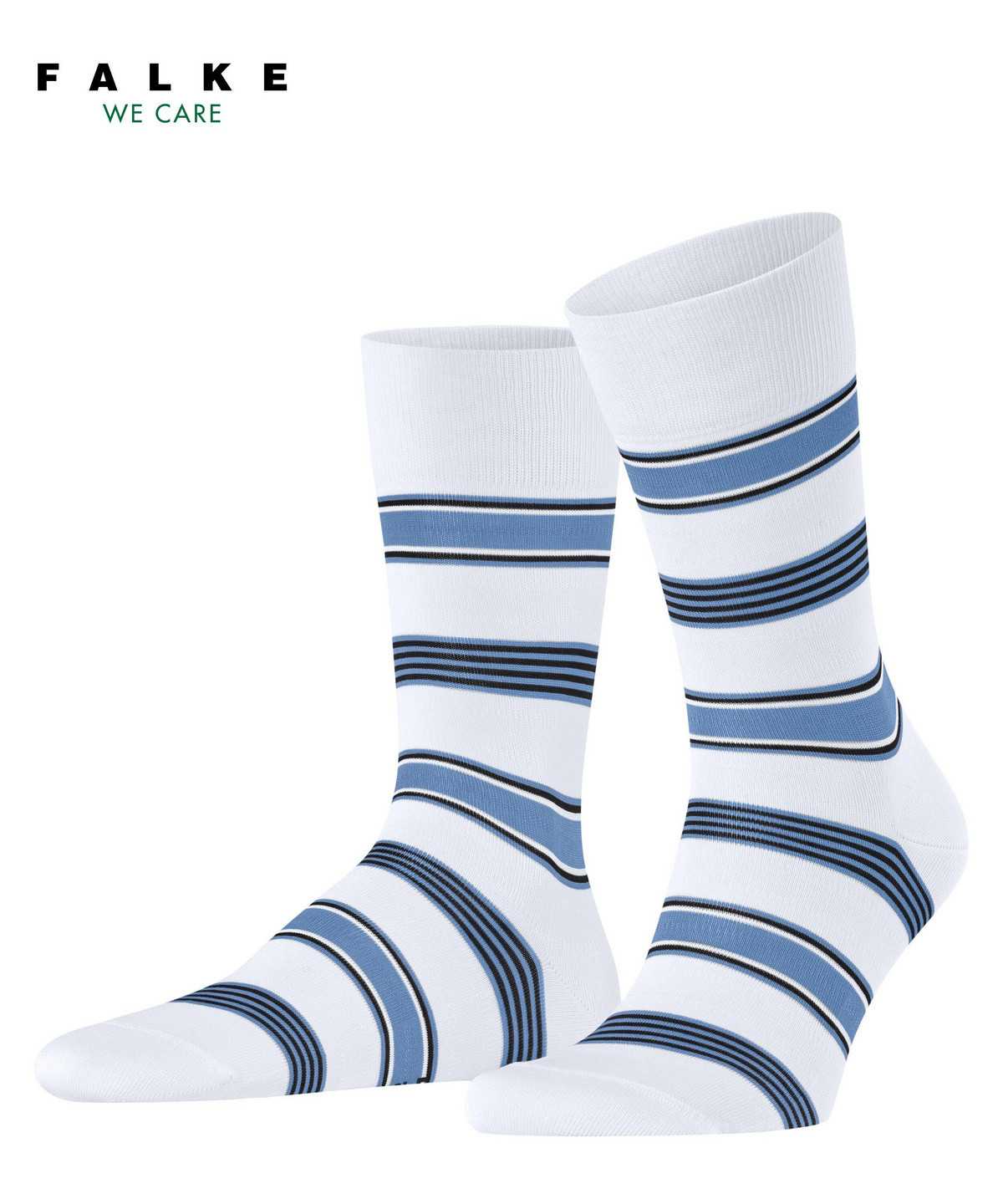 Falke Marina Stripe Socks Sokken Heren Wit | MUI-029418