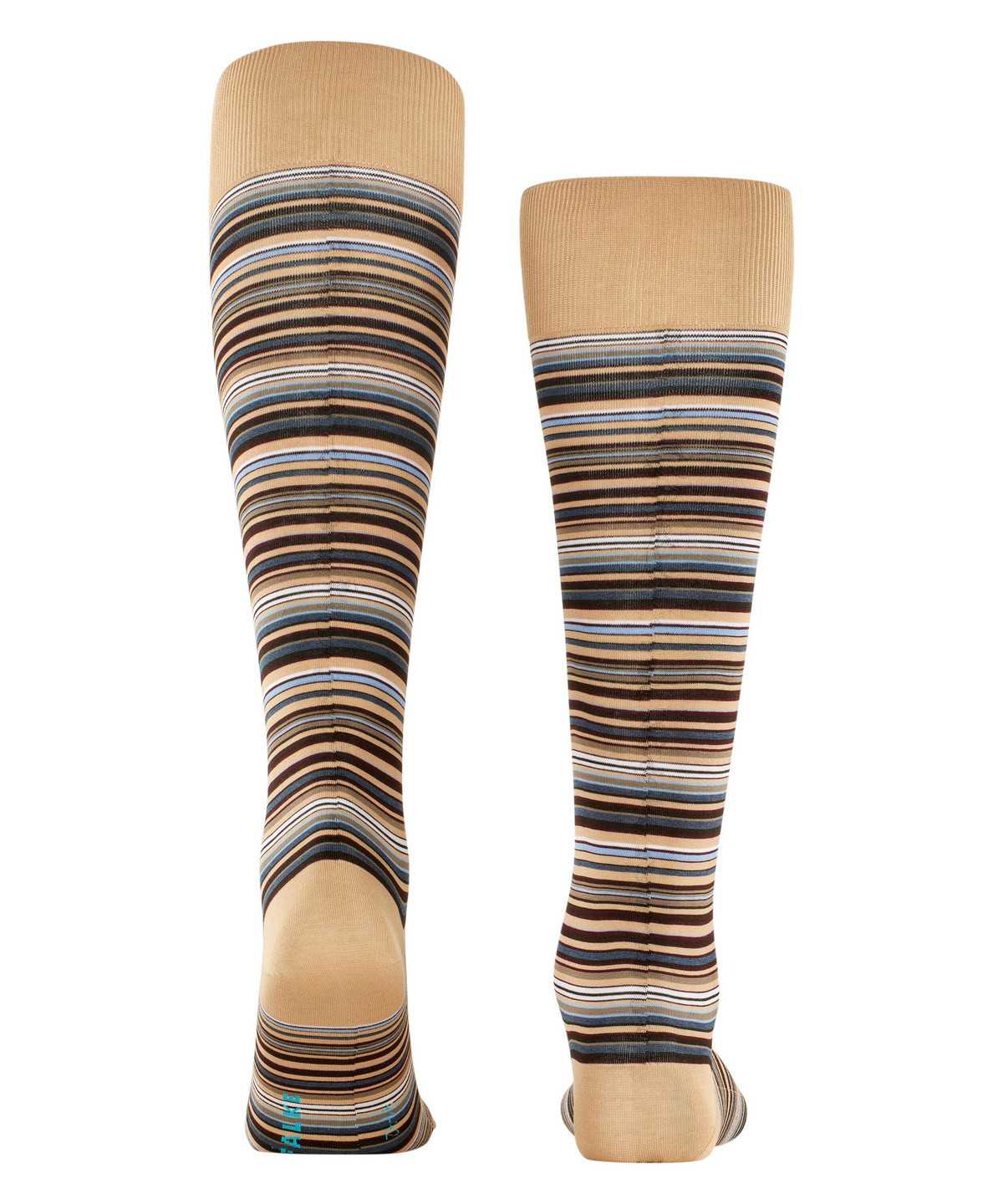 Falke Microblock Knee-high Socks Sokken Heren Beige | SXY-082416