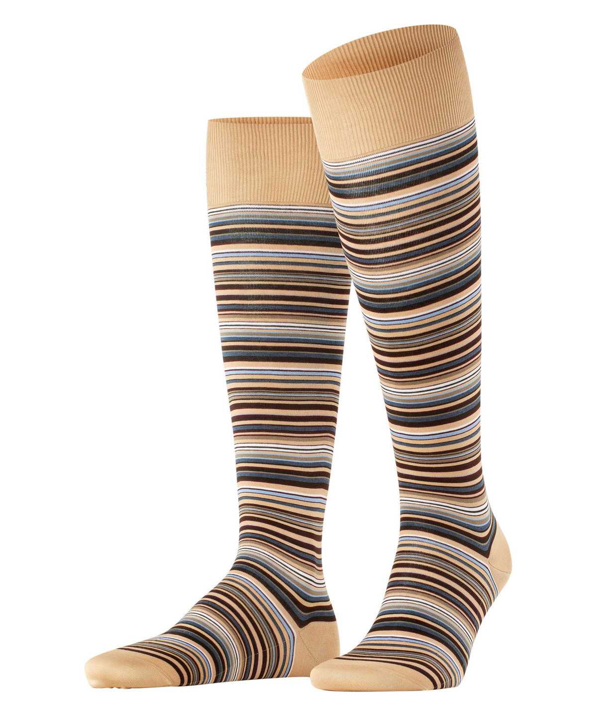 Falke Microblock Knee-high Socks Sokken Heren Beige | SXY-082416