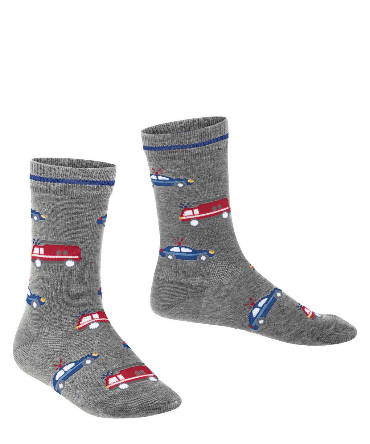 Falke Police and Fire Cars Socks Sokken Kinderen Grijs | GMD-034785