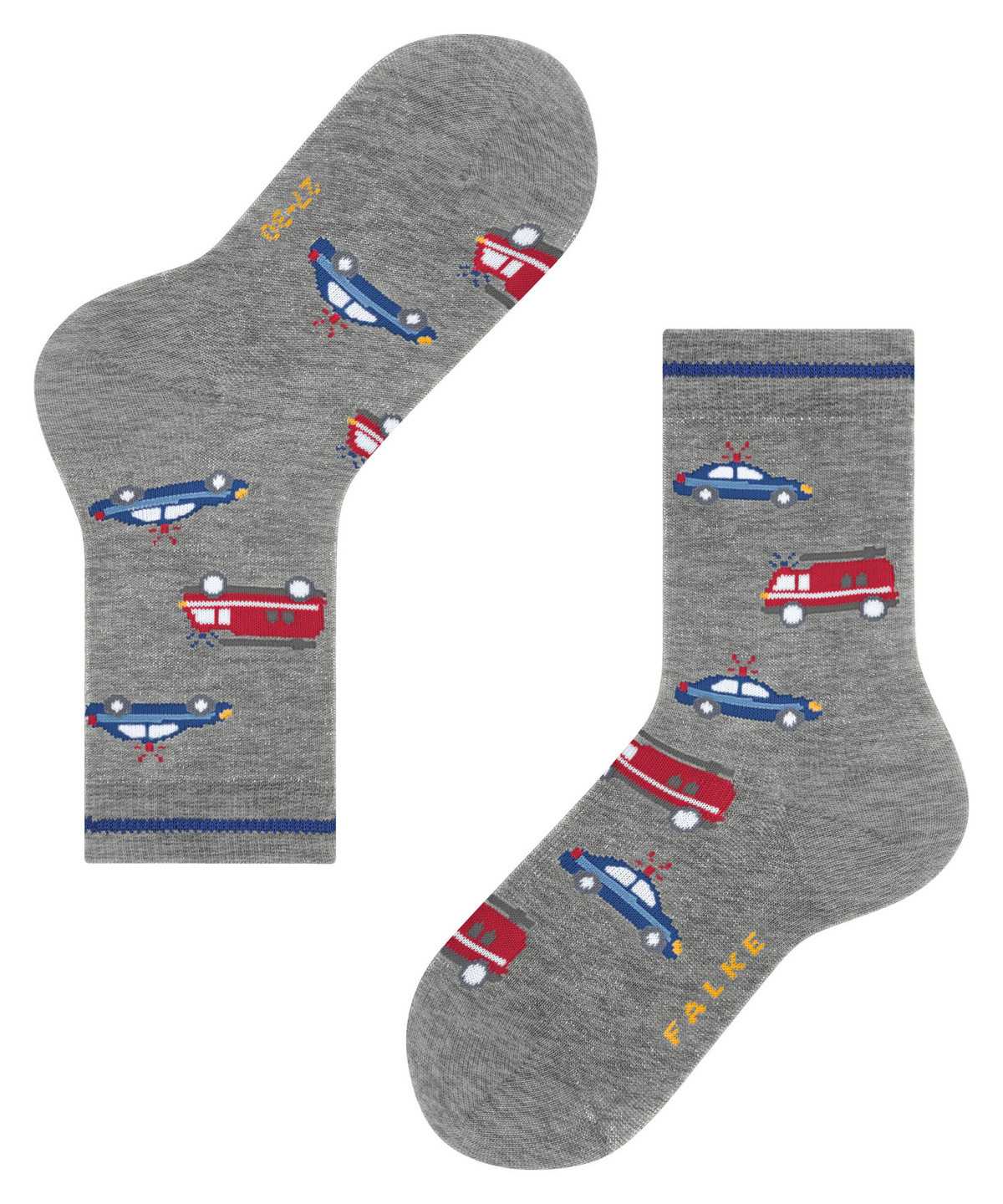 Falke Police and Fire Cars Socks Sokken Kinderen Grijs | GMD-034785