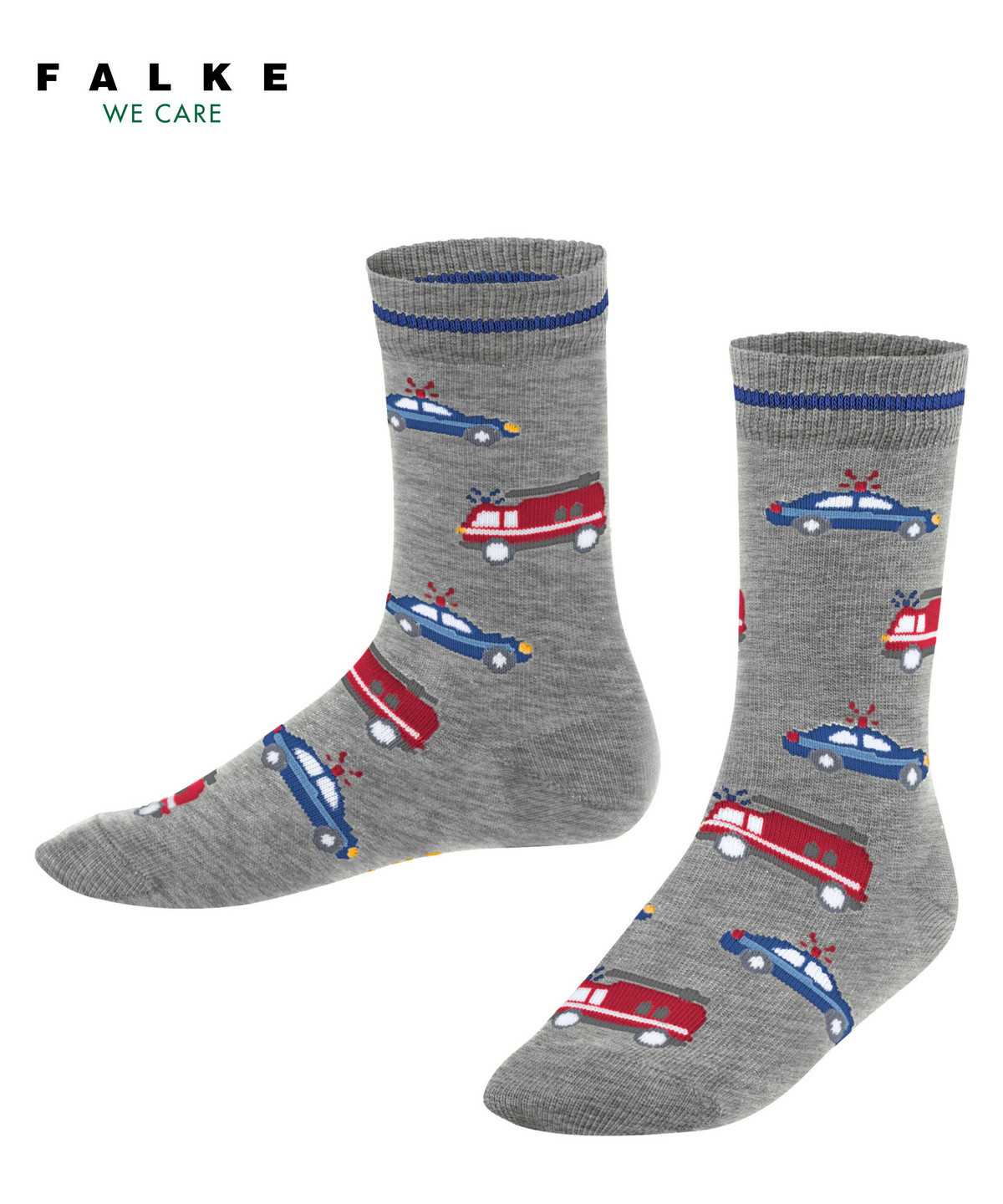 Falke Police and Fire Cars Socks Sokken Kinderen Grijs | GMD-034785