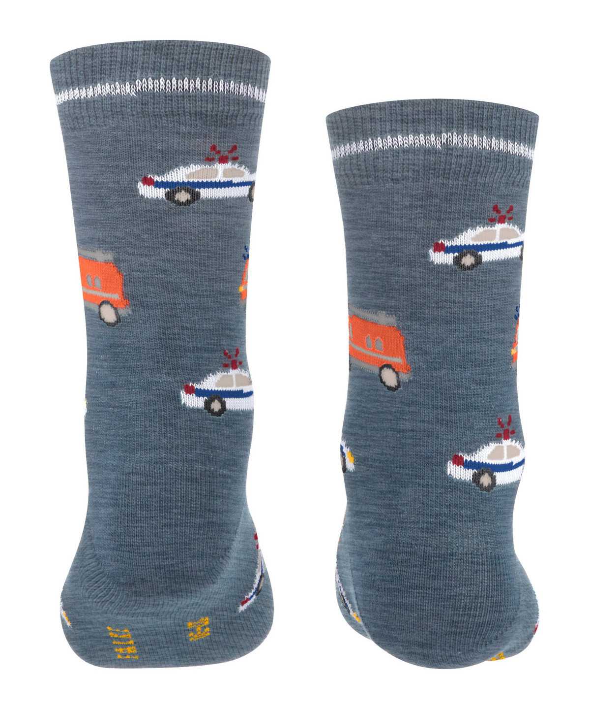 Falke Police and Fire Cars Socks Sokken Kinderen Blauw | CUX-365980