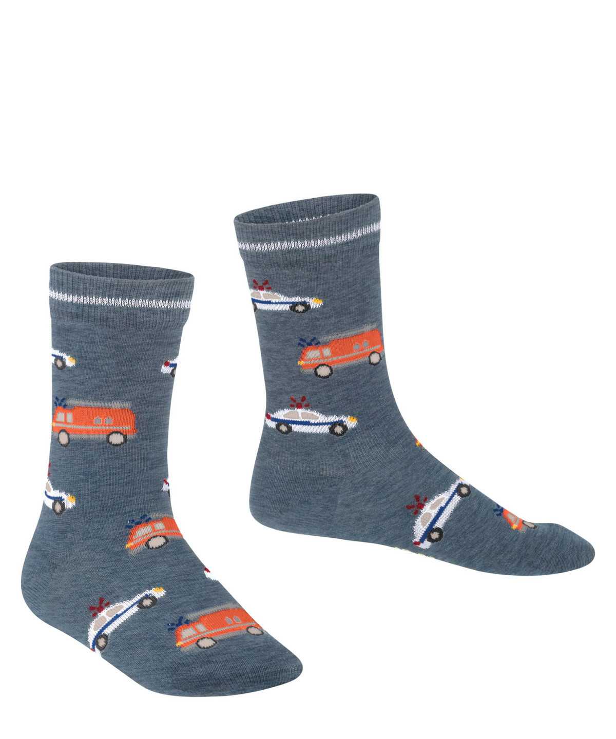 Falke Police and Fire Cars Socks Sokken Kinderen Blauw | CUX-365980