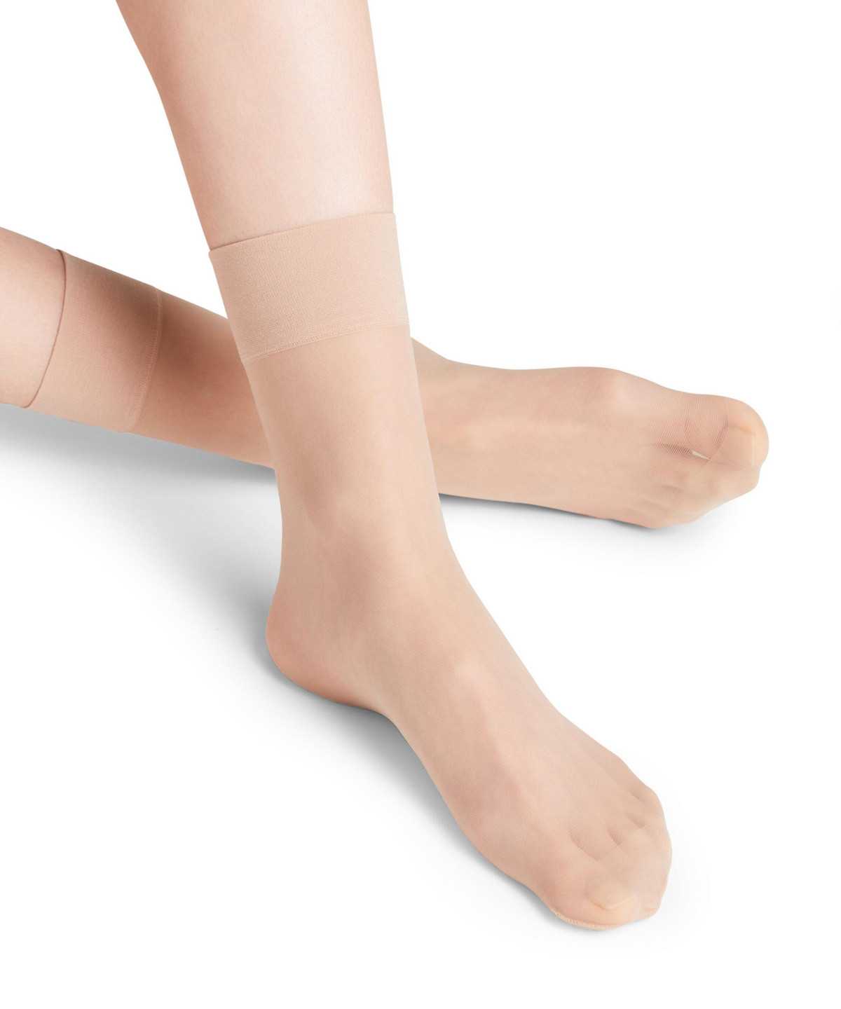 Falke Pure Matt 20 DEN Ankle socks Sokken Dames Bruin | IVC-765809