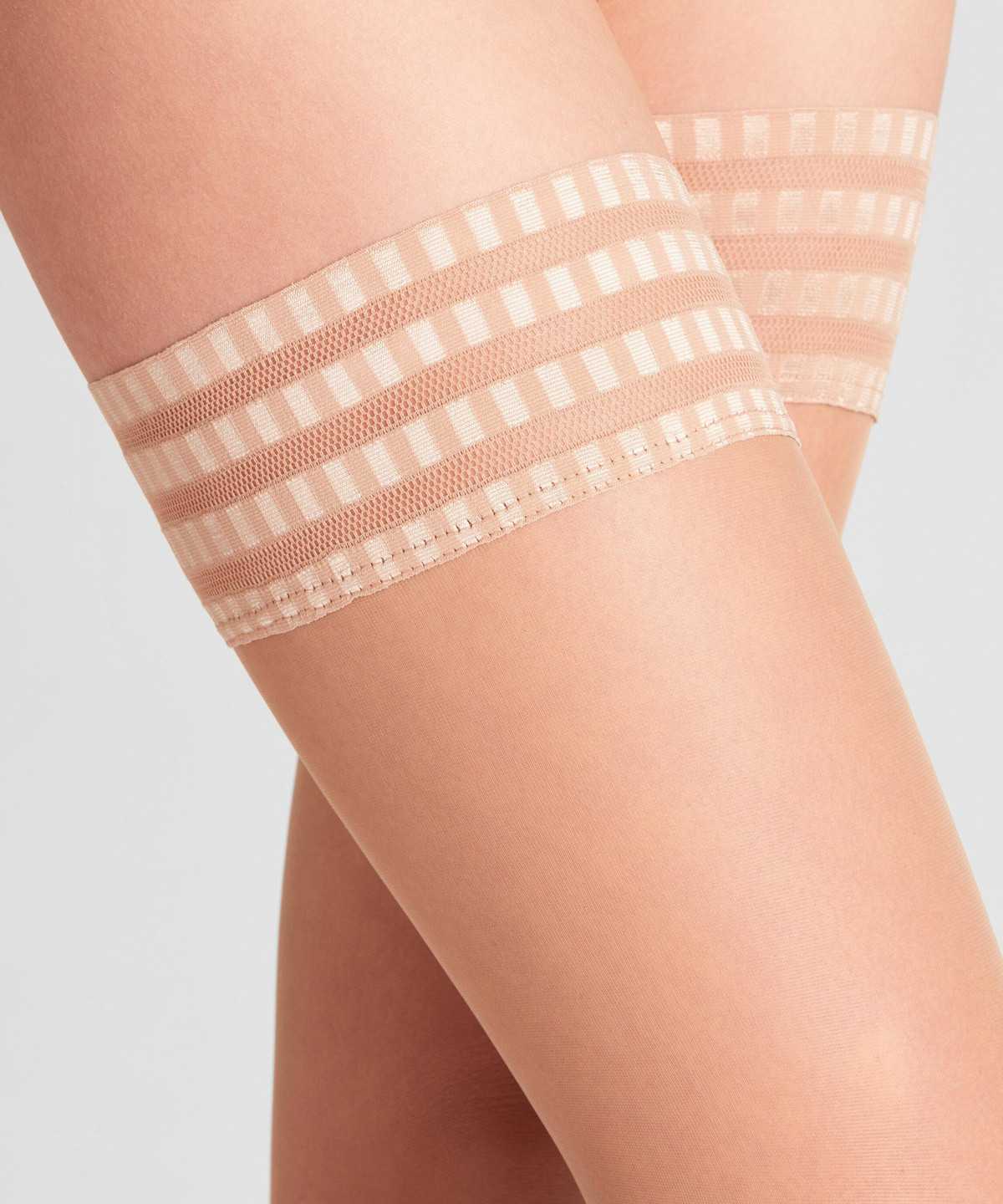 Falke Pure Matt 20 DEN Stay-ups Thigh Highs Dames Beige | RBJ-957314