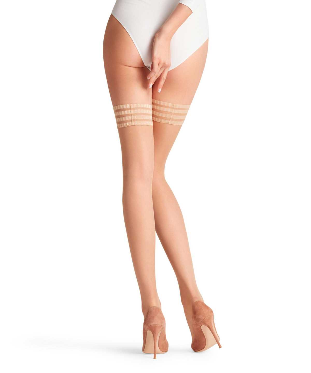 Falke Pure Matt 20 DEN Stay-ups Thigh Highs Dames Beige | FSM-792365