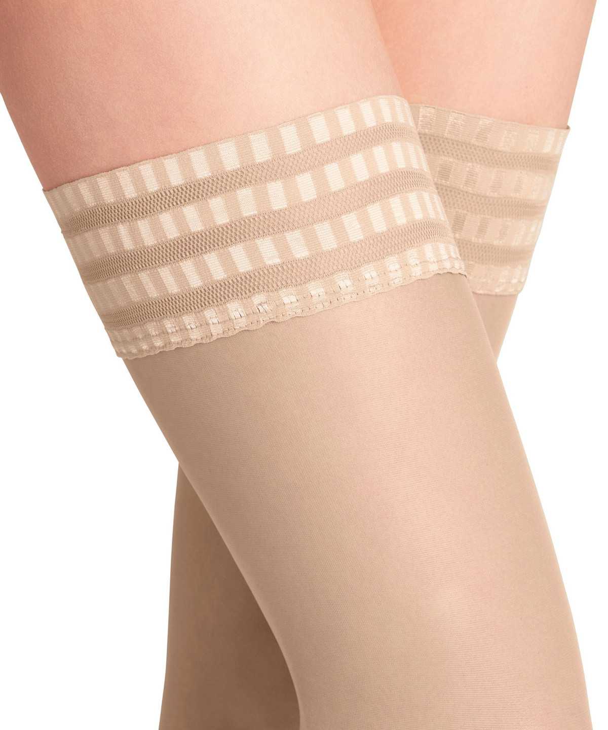 Falke Pure Matt 20 DEN Stay-ups Thigh Highs Dames Beige | CWB-785012