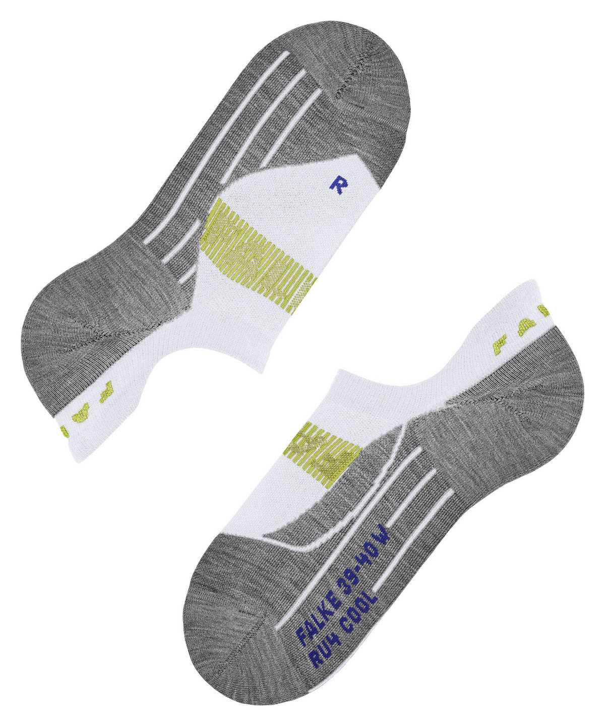 Falke RU4 Endurance Cool Invisible Running Invisibles No Show Socks Heren Wit | KSJ-042839