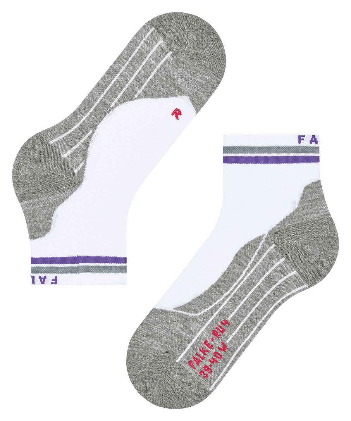 Falke RU4 Endurance Short Reflect Running Short sock Sports Socks Dames Wit | FZI-329740