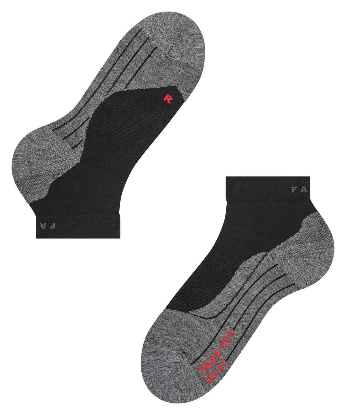 Falke RU4 Endurance Short Running Short sock Sports Socks Dames Zwart | MOL-176902