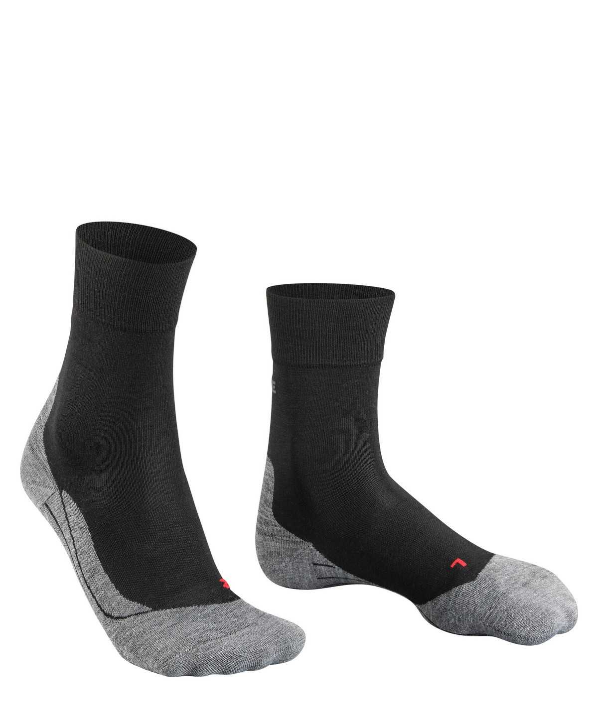 Falke RU4 Endurance Wool Running Socks Sokken Heren Zwart | VOT-972463