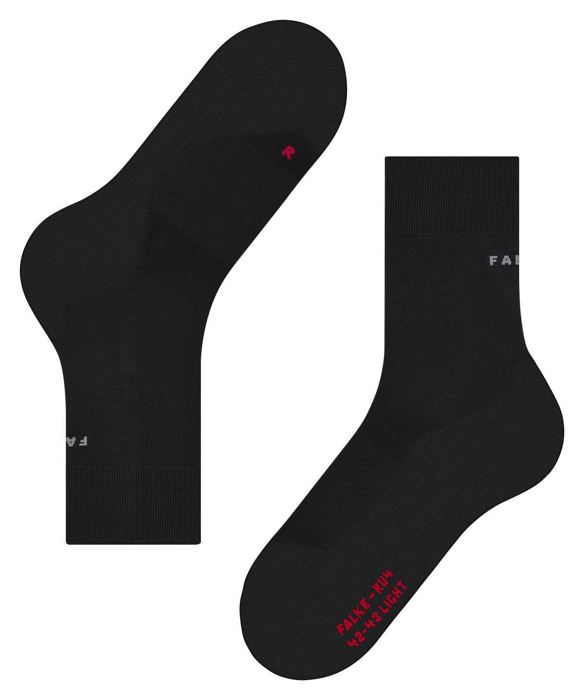 Falke RU4 Light Performance Running Socks Sokken Heren Zwart | XBV-421970