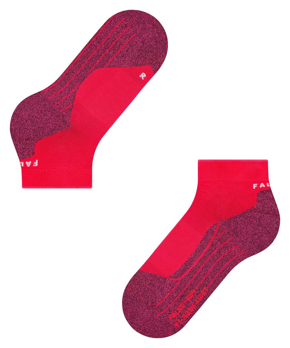 Falke RU4 Light Performance Short Running Short sock Sports Socks Dames Rood | PHZ-796108