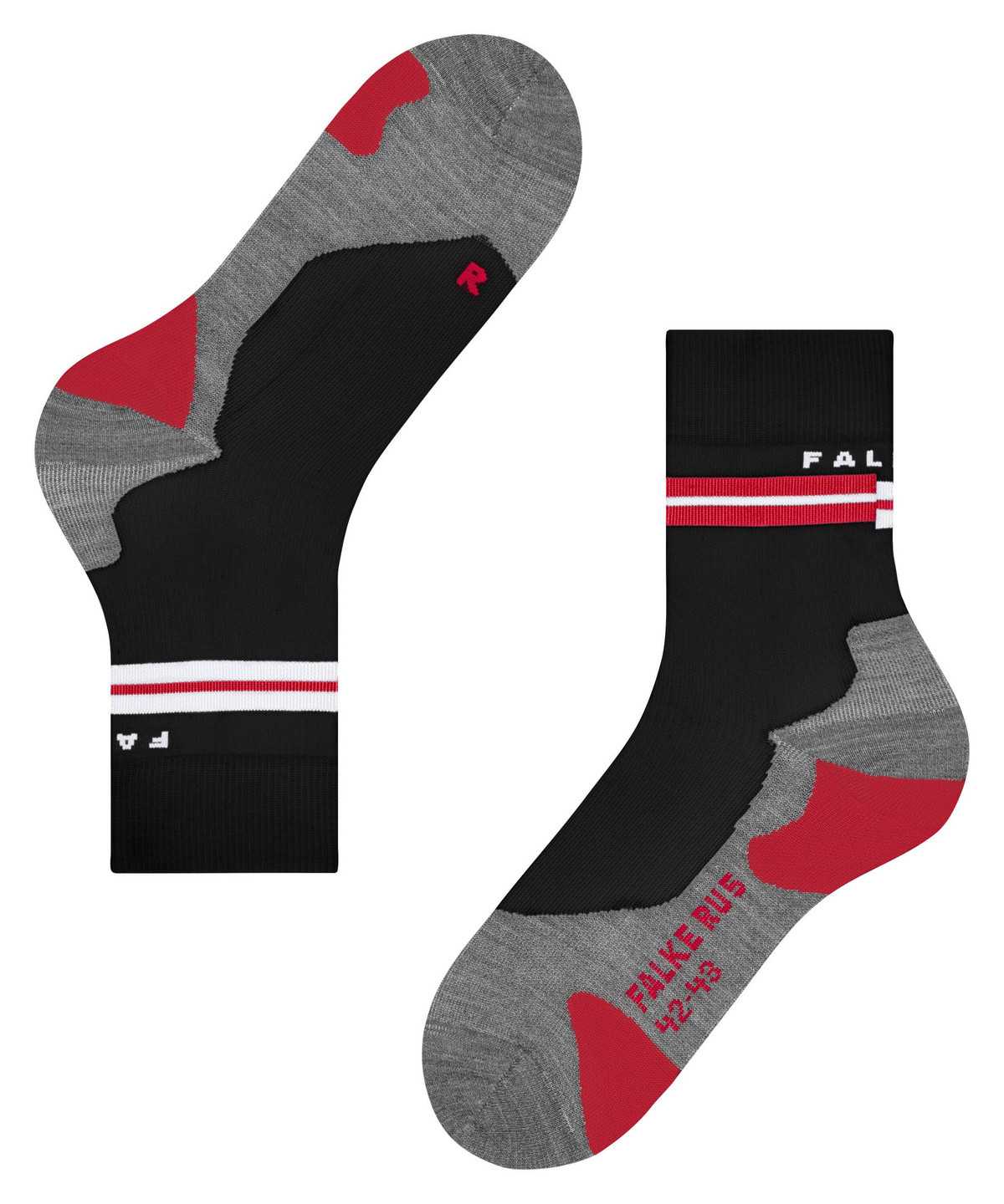 Falke RU5 Race Running Socks Sokken Heren Zwart | PKX-489351