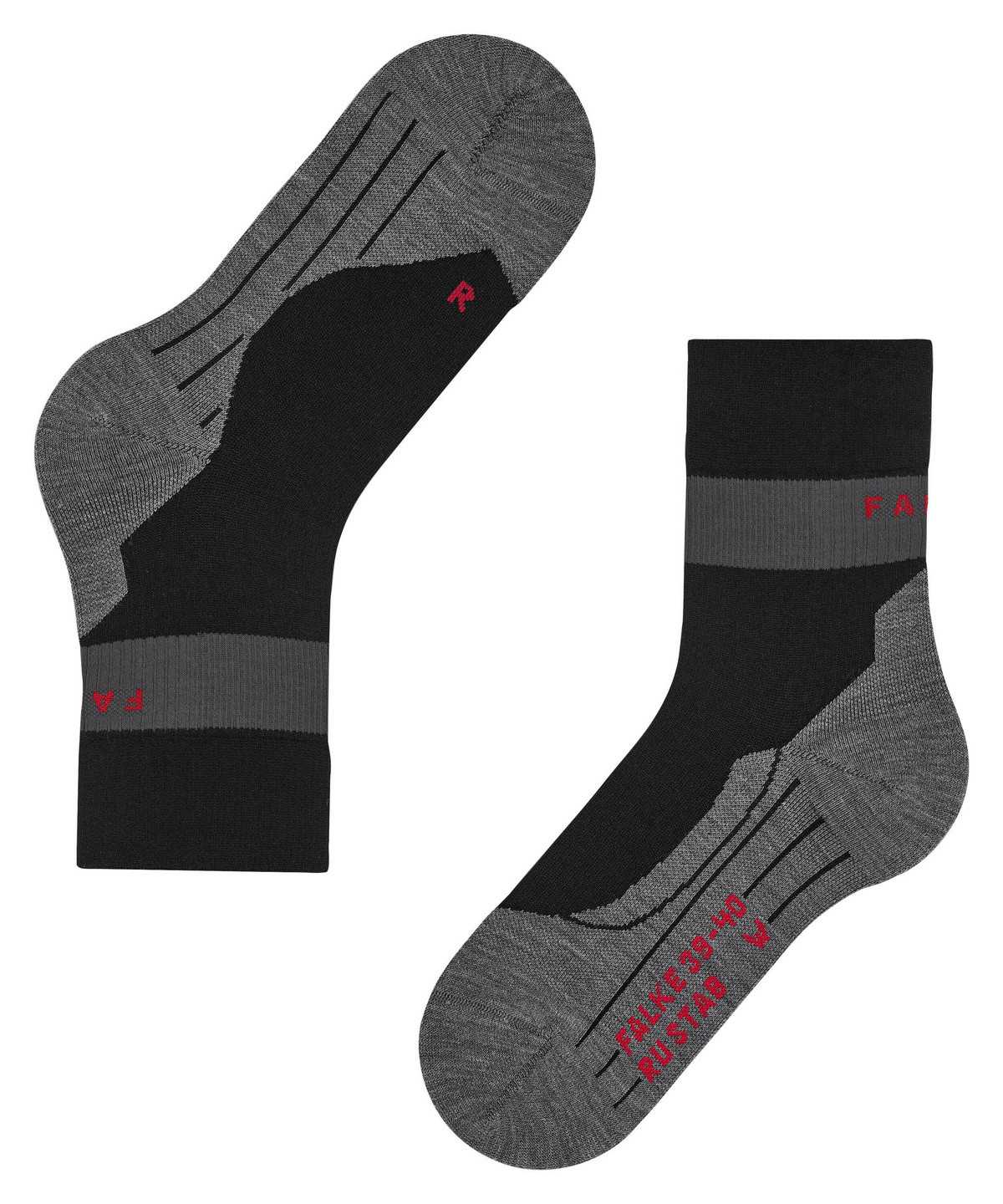 Falke RU Compression Stabilizing Running Socks Sports Socks Dames Zwart | WRY-379260