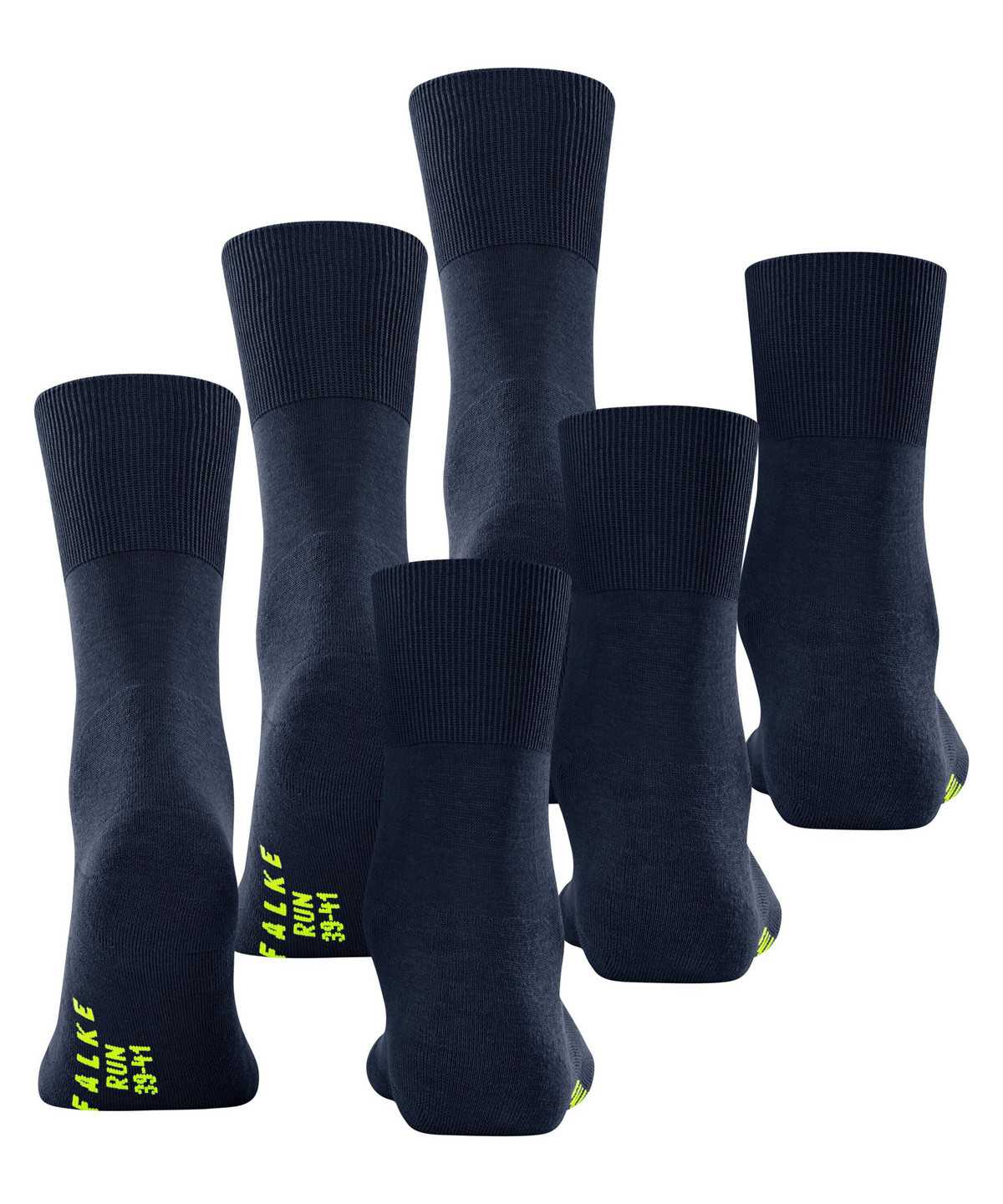 Falke Run 3-Pack Socks Sokken Dames Blauw | DST-097162