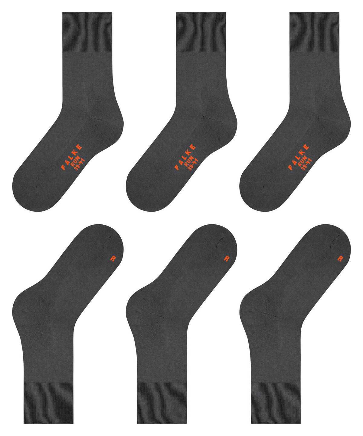 Falke Run 3-Pack Socks Sokken Dames Grijs | UEX-708459