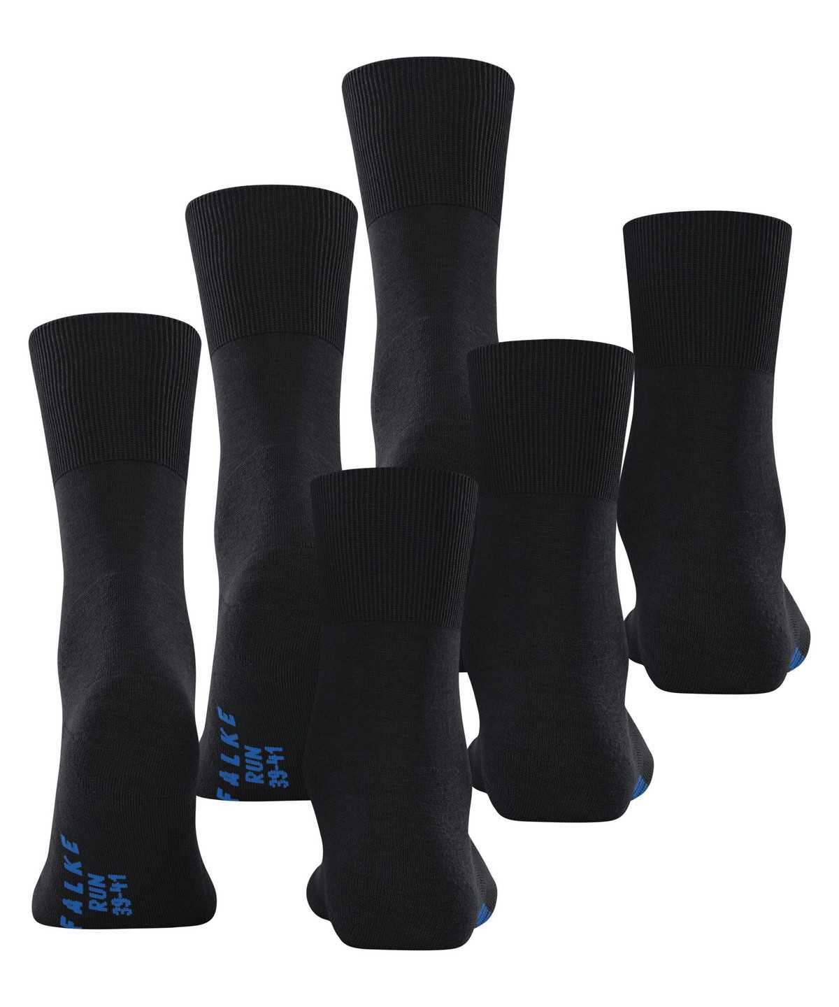 Falke Run 3-Pack Socks Sokken Dames Zwart | DBX-254138