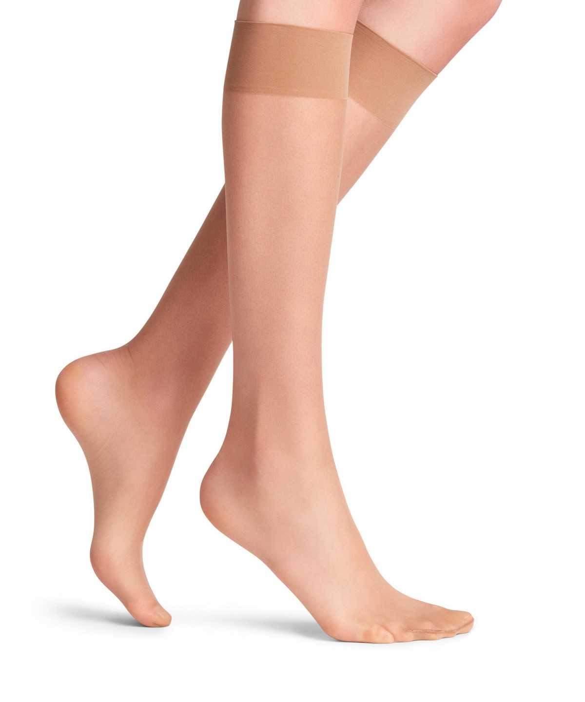 Falke Seidenglatt 15 DEN Knee-high Socks Sokken Dames Beige | LWJ-283716