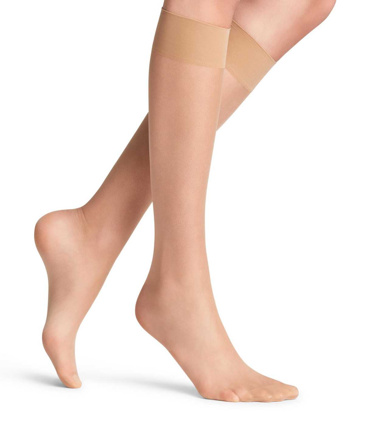 Falke Seidenglatt 15 DEN Knee-high Socks Sokken Dames Beige | ONM-760934