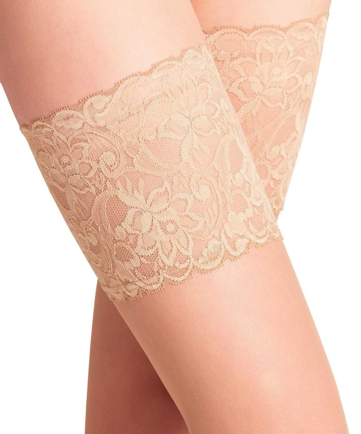 Falke Seidenglatt 15 DEN Stay-ups Thigh Highs Dames Beige | RJS-824795