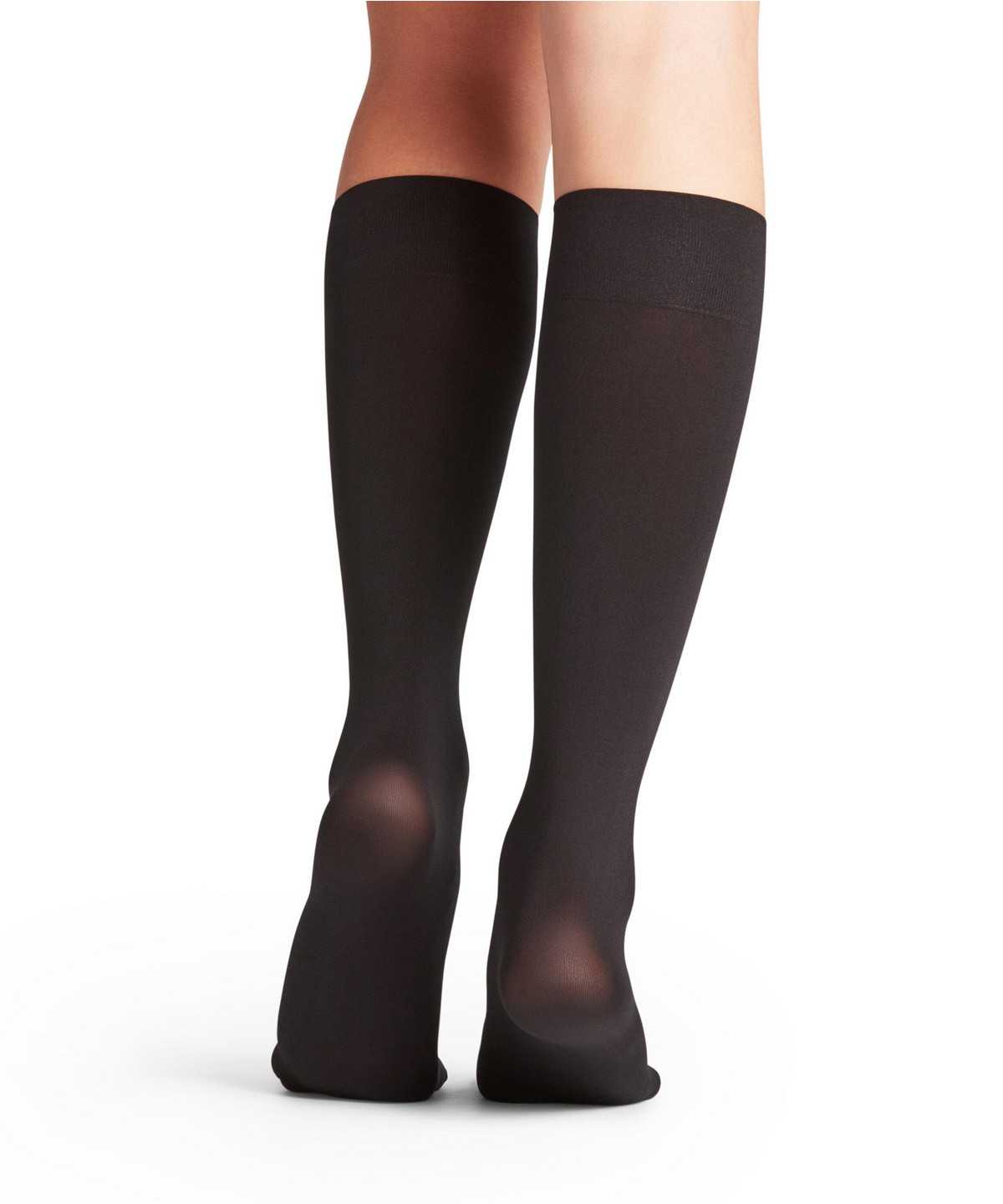 Falke Seidenglatt 40 DEN Knee-high Socks Sokken Dames Zwart | NIP-439210