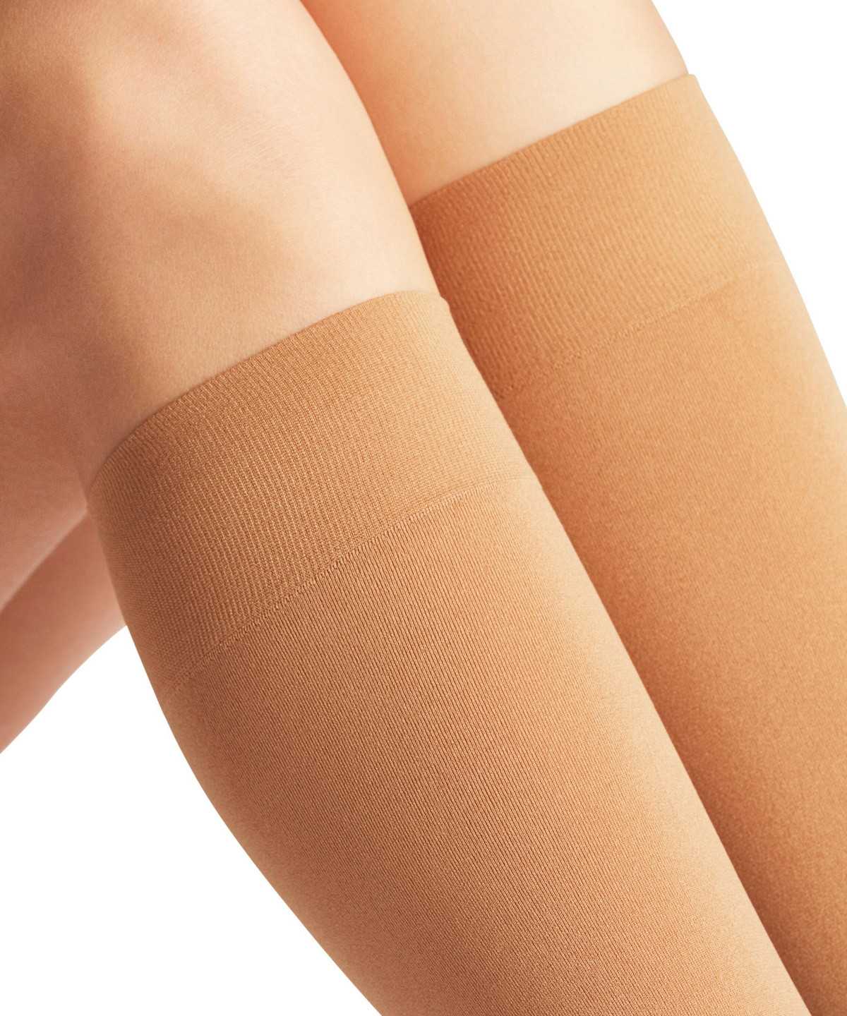 Falke Seidenglatt 40 DEN Knee-high Socks Sokken Dames Beige | GVI-698417