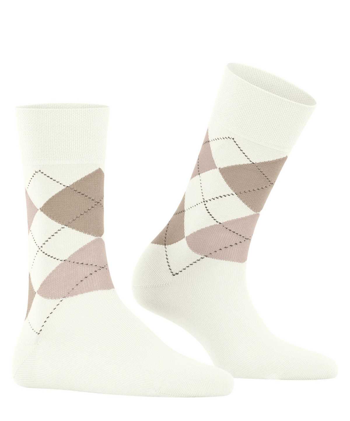 Falke Sensitive Argyle Socks Sokken Dames Wit | SPH-940615