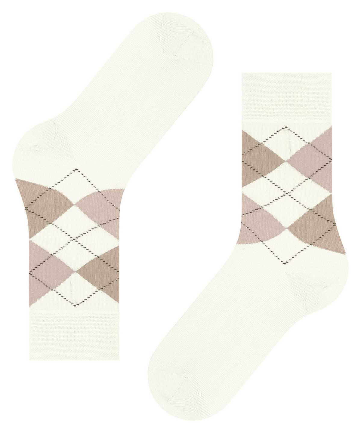 Falke Sensitive Argyle Socks Sokken Dames Wit | SPH-940615