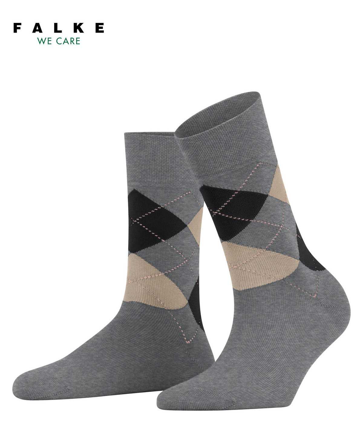 Falke Sensitive Argyle Socks Sokken Dames Grijs | CYE-253109