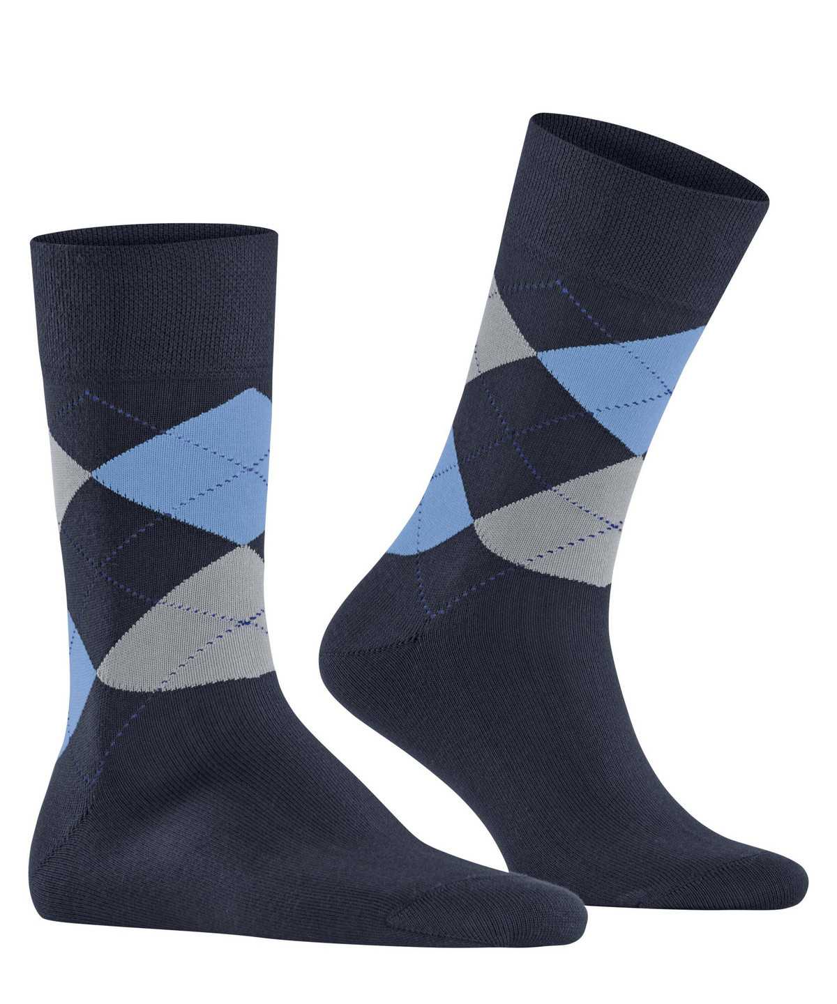 Falke Sensitive Argyle Socks Sokken Heren Blauw | YBN-943210