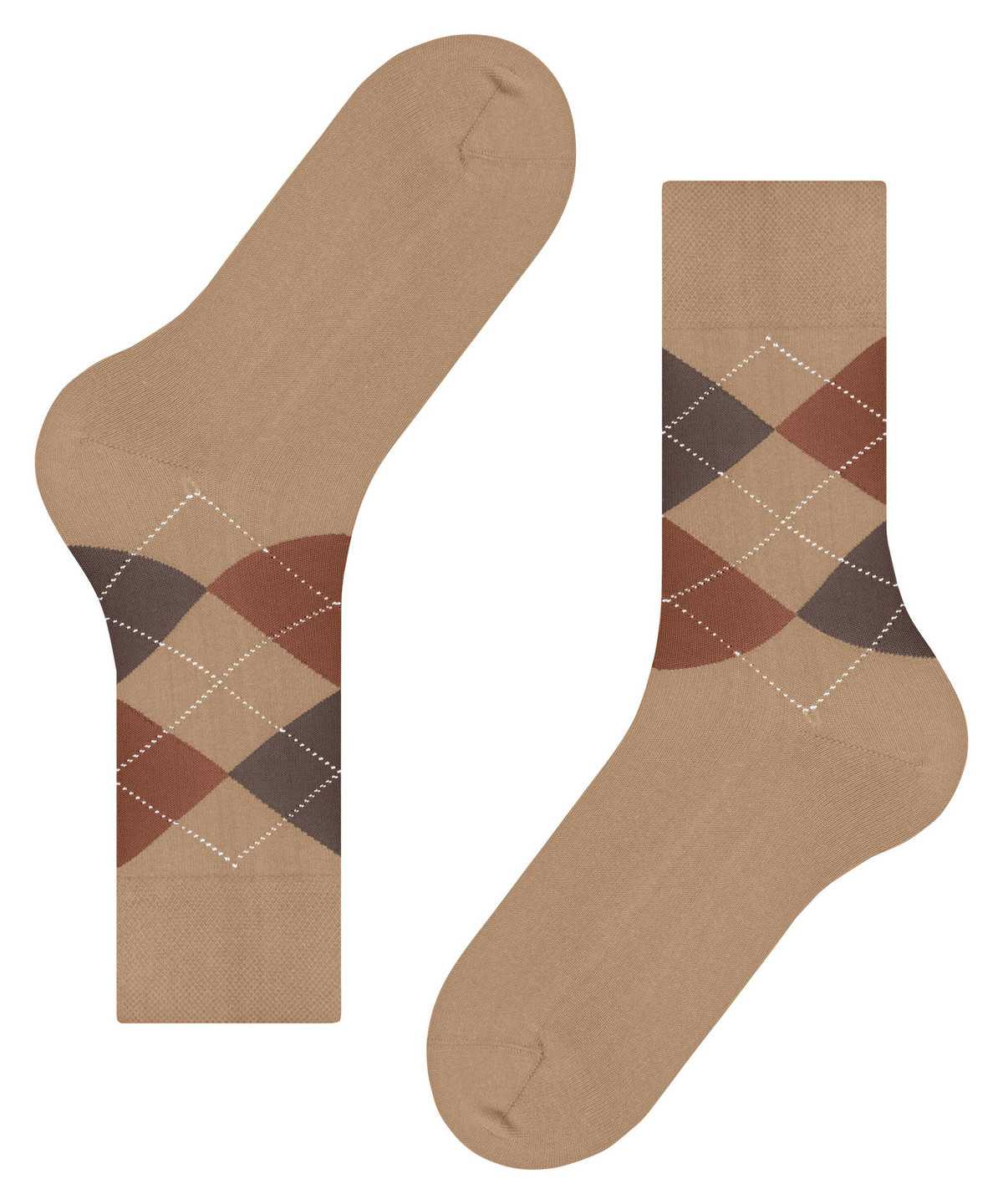 Falke Sensitive Argyle Socks Sokken Heren Beige | TYG-815604