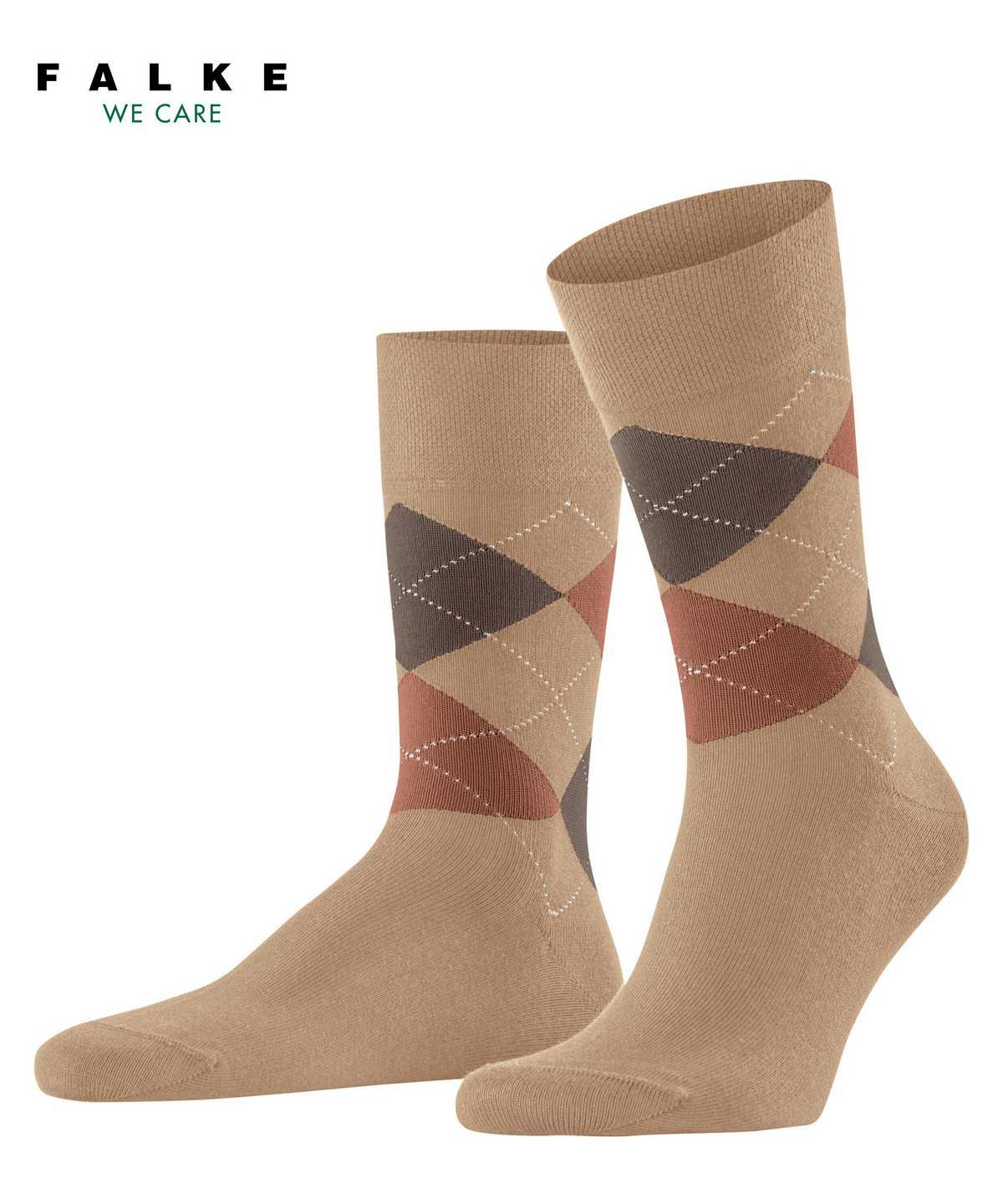 Falke Sensitive Argyle Socks Sokken Heren Beige | TYG-815604