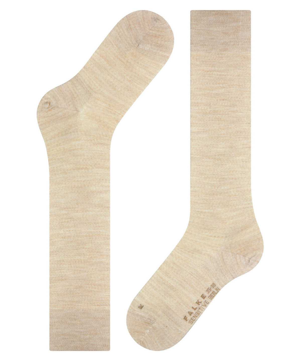 Falke Sensitive Berlin Knee-high Socks Sokken Dames Beige | YEN-543790