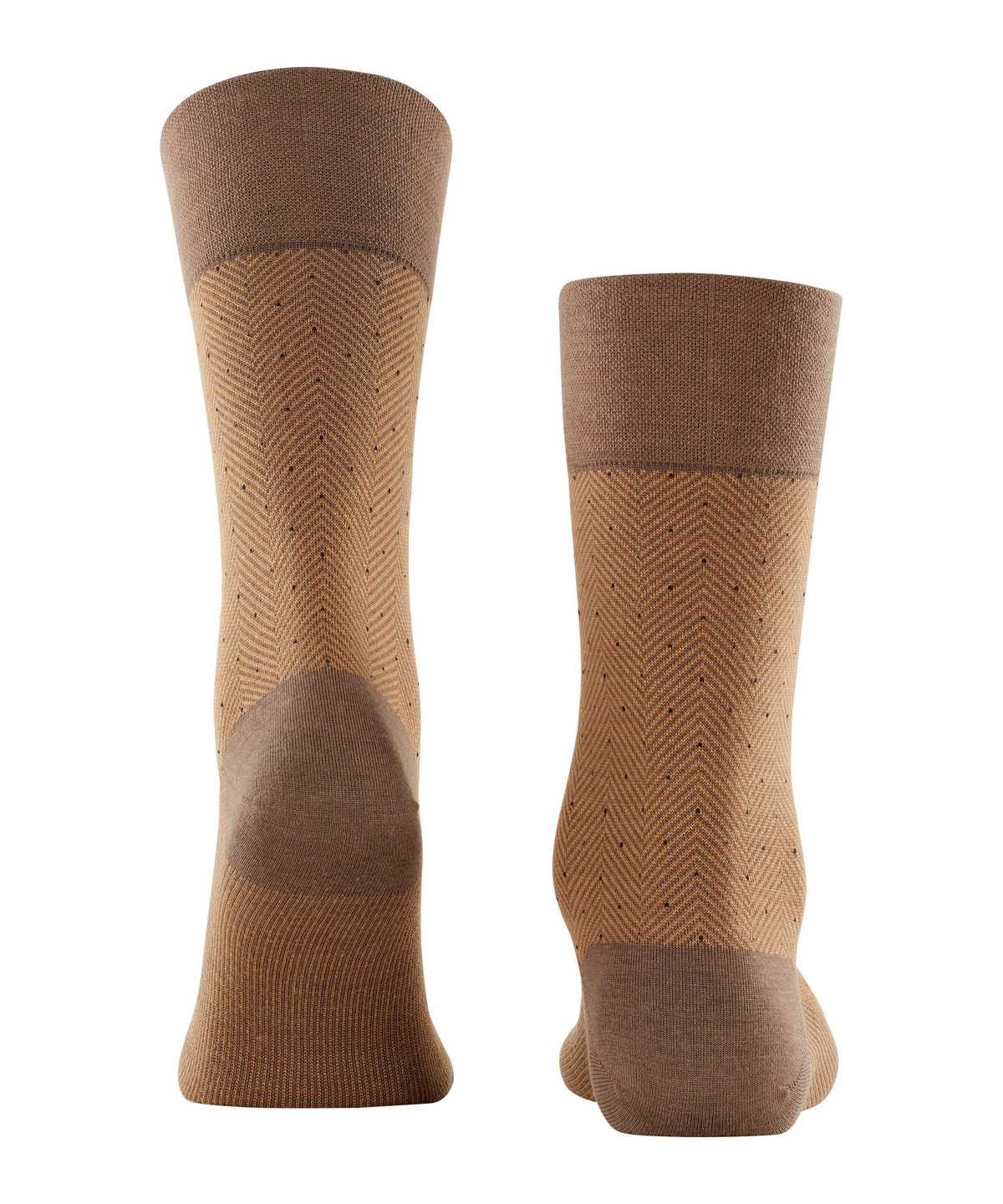 Falke Sensitive Herringbone Socks Sokken Heren Bruin | AQO-081347