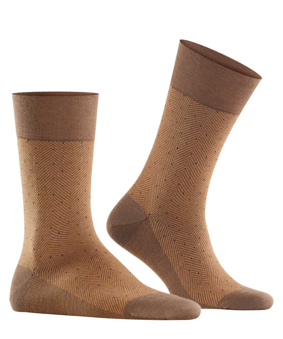 Falke Sensitive Herringbone Socks Sokken Heren Bruin | AQO-081347