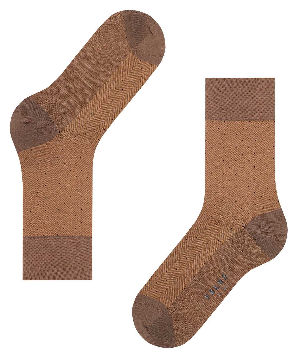 Falke Sensitive Herringbone Socks Sokken Heren Bruin | AQO-081347