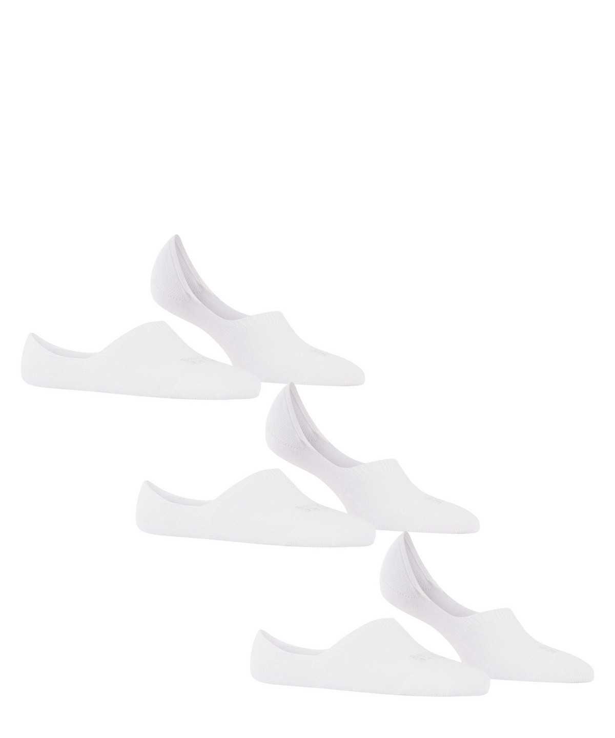 Falke Step 3-Pack Invisibles No Show Socks Dames Wit | LYD-317584